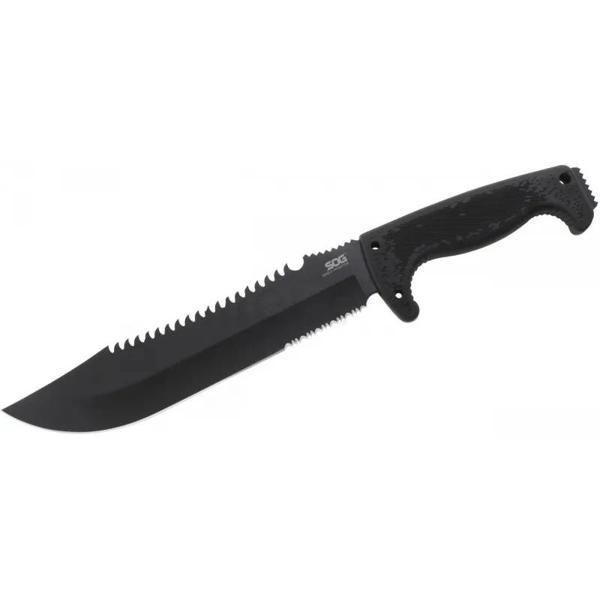 F03t Kamp Tırtıklı Testereli Outdoor Pala / Bıçak 39 Cm - Kauçuk Saplı - Image 1