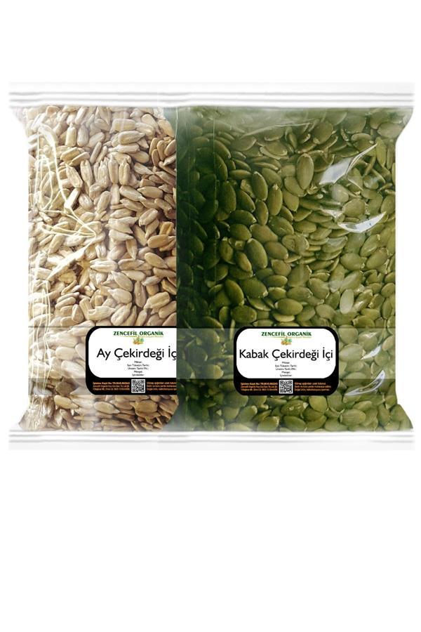 Kabak Çekirdeği Içi Ve Ay Çekirdeği Içi 500 Gr + 500 Gr Çiğ Kabak Çekirdeği Içi Çiğ Ay Çekirdeği Içi - Image 1