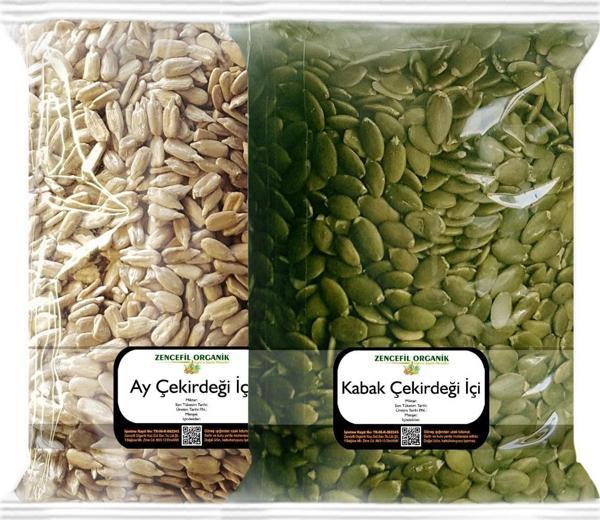 Kabak Çekirdeği Içi Ve Ay Çekirdeği Içi 500 Gr + 500 Gr Çiğ Kabak Çekirdeği Içi Çiğ Ay Çekirdeği Içi - Image 1