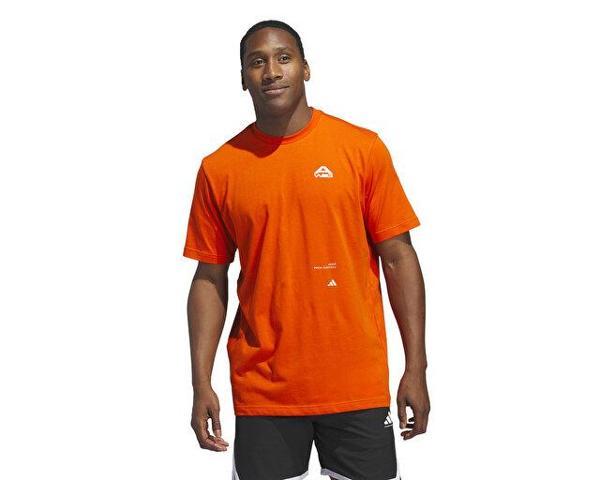 adidas  Hd Photo T Erkek Basketbol Tişörtü JI7095 Turuncu - Image 1