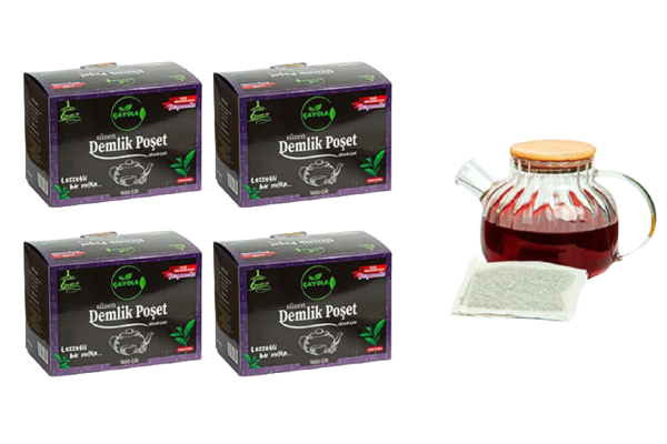 Çayola Süzen Demlik Poşet Bergamutlu Premium Çay 500 Gr X 4 Adet - Image 1
