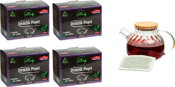 Çayola Süzen Demlik Poşet Bergamutlu Premium Çay 500 Gr X 4 Adet - Image 1