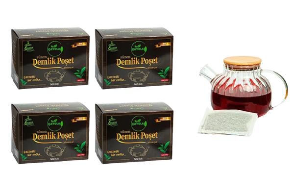 Çayola Süzen Demlik Poşet Premium Siyah Çay 500 Gr X 4 Adet - Image 1