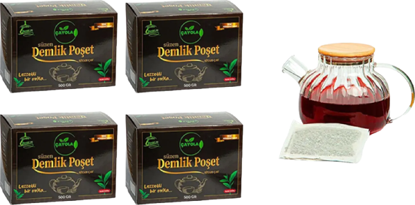 Çayola Süzen Demlik Poşet Premium Siyah Çay 500 Gr X 4 Adet - Image 1