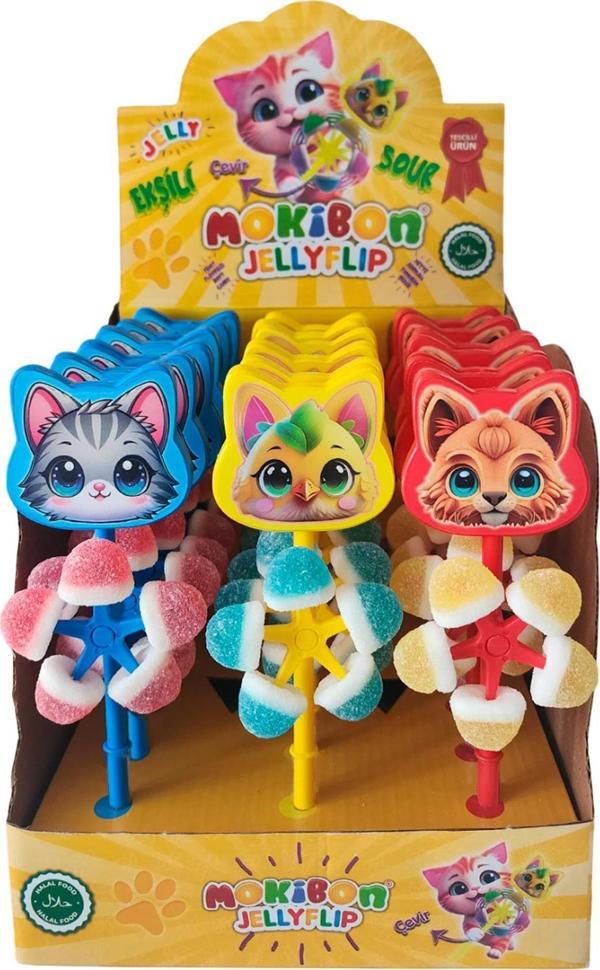 Mokibon Jellyflip Rüzgar Gülü Yumuşak Şeker 18'li Paket - Image 1