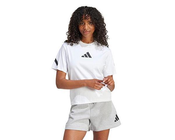 adidas W Z.N.E. Tee Kadın Günlük Tişört JE7857 Beyaz - Image 1