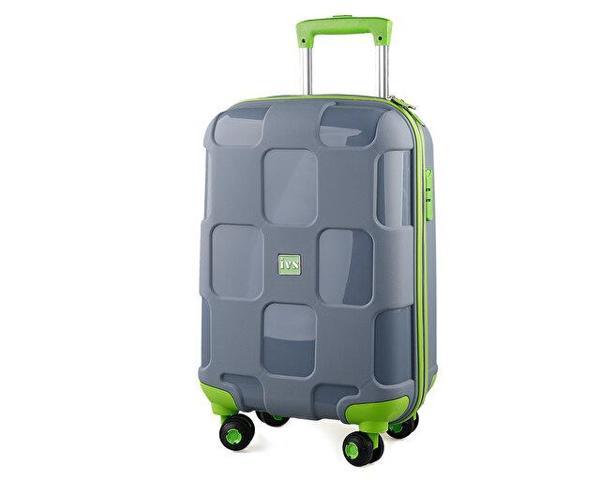 ivs Duman Gri Yesil Kare Buyuk Boy Büyük Boy Seyahat Çantası PP4040-075-L Gri - Image 1