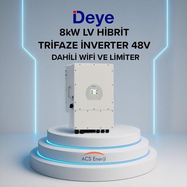 DEYE 8KW HİBRİT TRİFAZE İNVERTER LV - Image 1