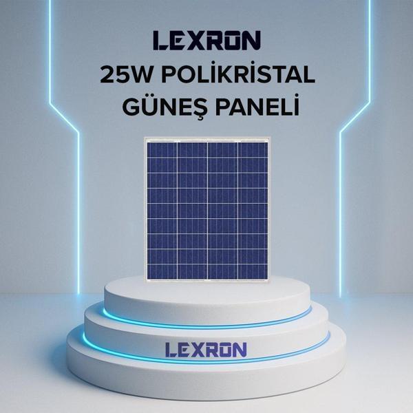 LEXRON 25W POLYKRİSTAL GÜNEŞ PANELİ - Image 1