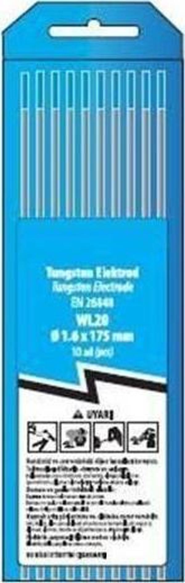 Trafimet WL20 Gök Mavi Lantanlı Tungsten Elektrot 10'lu Paket 1,6mm - Image 1