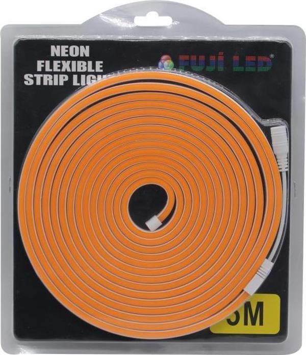 Fujiled 2835 Silikonlu Neon Amber Şerit Led 12v  - Image 1