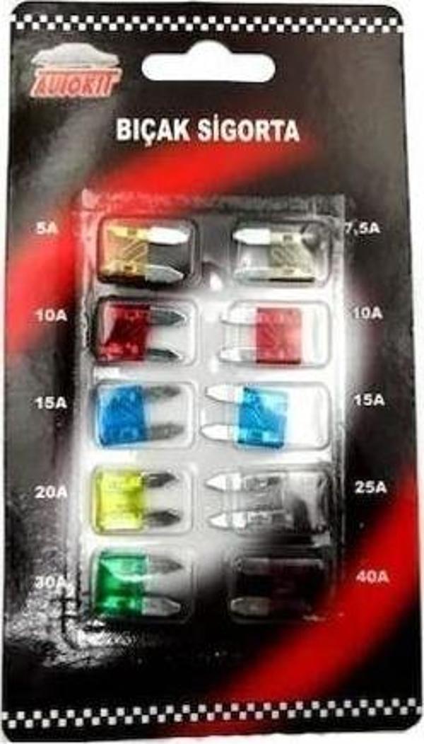 Autokit Mini Bıçak Sigorta Seti 10lu Paket - Image 1
