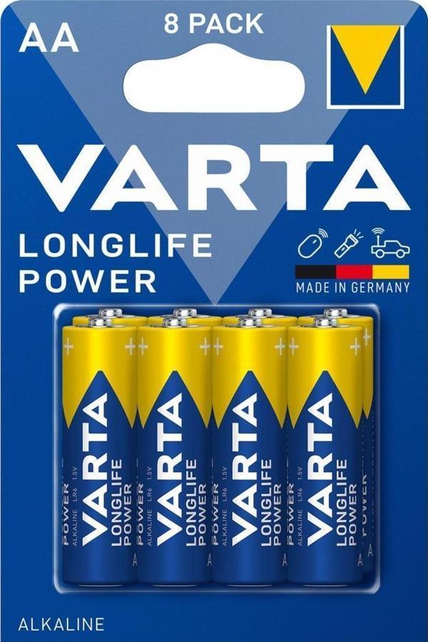 Varta Longlife Power AA Alkalin 8'li Pil  - Image 1