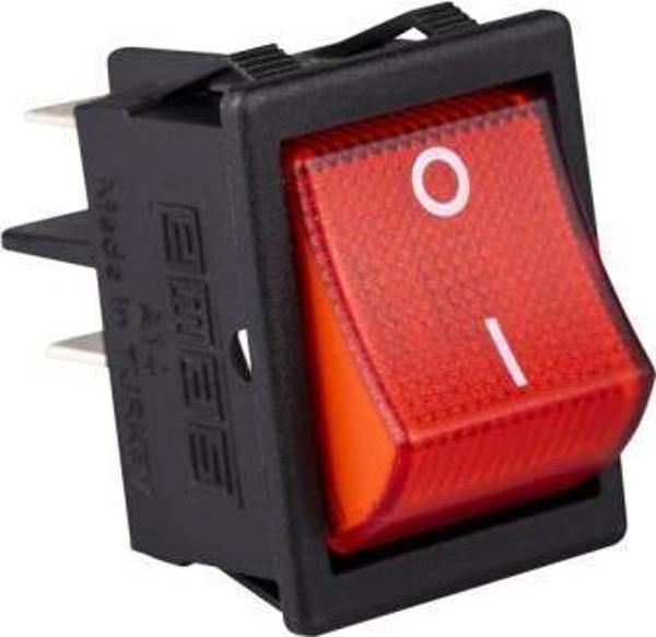 Emas A14B1K11 Işıklı Kırmızı Anahtar On-Off No:2  - Image 1