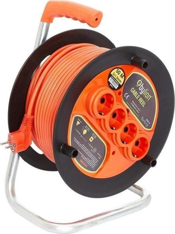 Bylion Seyyar Makaralı Uzatma Kablosu 3x1,5mm 50mt - Image 1
