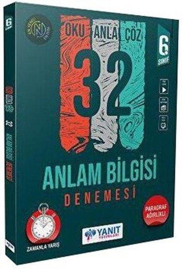 6. Sınıf Anlam Bilgisi Yanıt 32 Deneme - Yanıt Yayınları - Image 1