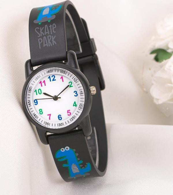 Pinkoli Şık Sevimli Dinazor Tasarımlı Çocuk Kol Saati 6-13 Yaş ST-304017 - Image 1