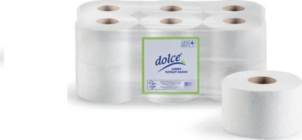 Dolce Jumbo Tuvalet Kağıdı 4  kg 12'li Koli - Image 1