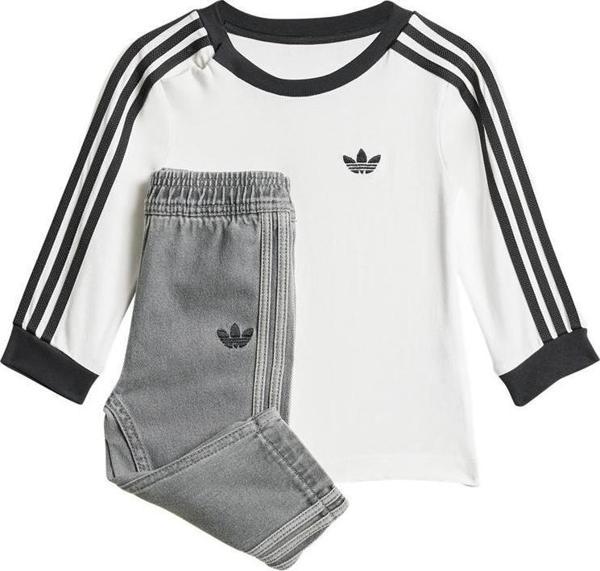 adidas  Bebek  Beyaz  Eşofman DENIM LS SET JW5312 - Image 1