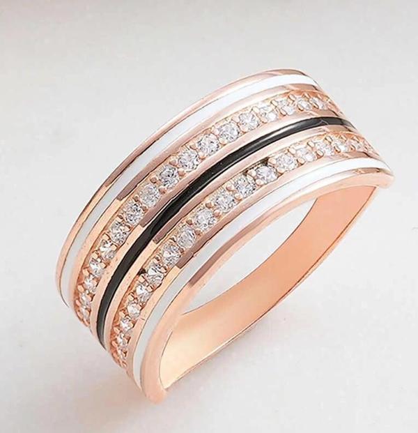 Supertrend Gümüş Rose Zirkon Taşlı Kadın Yüzük - Image 1