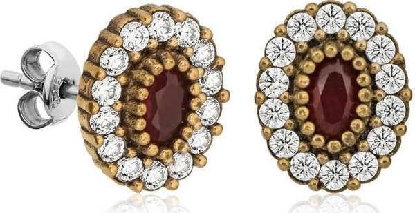 Supertrend Gümüş Otantik Oval Çivili Bayan Küpe - Image 1