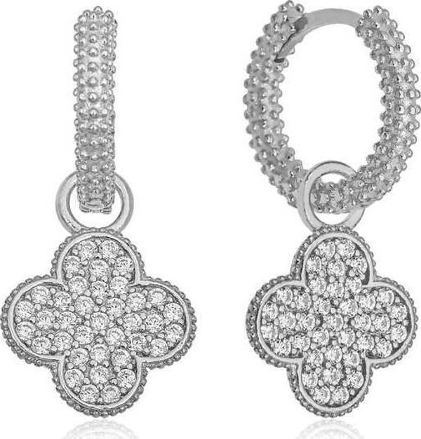 Supertrend Gümüş Halka Yonca Bayan Küpe - Image 1