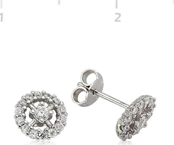 Supertrend Gümüş Yuvarlak Çivili Küpe - Image 1