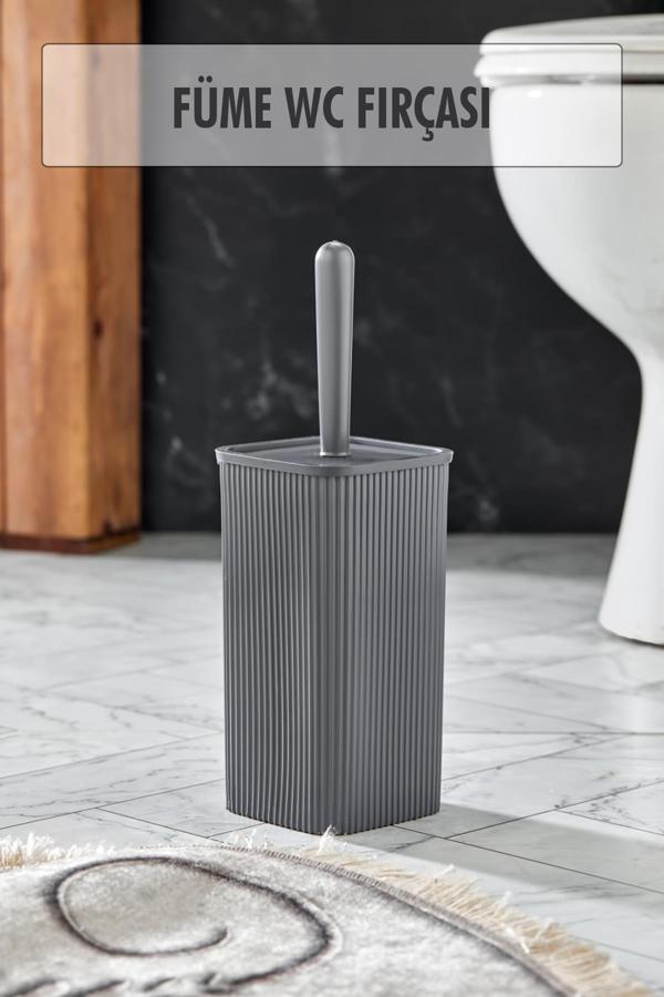 WC Fırçası & Tuvalet Fırçası Füme 2 Parça - Image 1