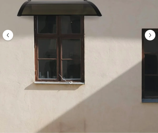 Kapı Üstü Pratik Sundurma 120 X 60 Cm Siyah Ayak-Bronz Levha - Image 1