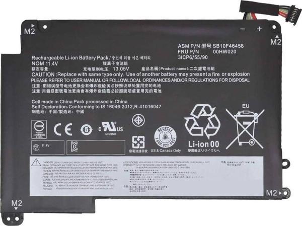 Lenovo ile Uyumlu ThinkPad Yoga 460 20E, 00HW020 Batarya Pil - Image 1