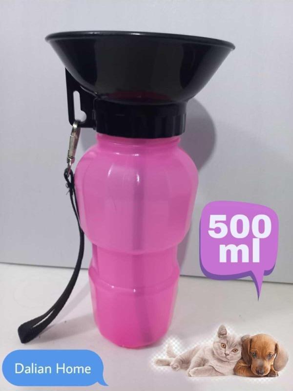 Dalian Home 500Ml Köpek Seyahat Suluğu Su Şişesi Matara Suluk - Pembe - Image 1
