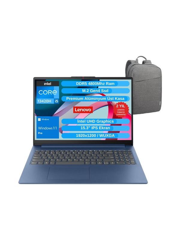 Lenovo IP Slim 3 15IRH10 Intel Core I5-13420H 24GB 1TB SSD Wuxga 15.3" IPS  Win11P Taşınabilir Bilgisayar 83K10062TR - Lenovo Çanta WZ18 - Image 1