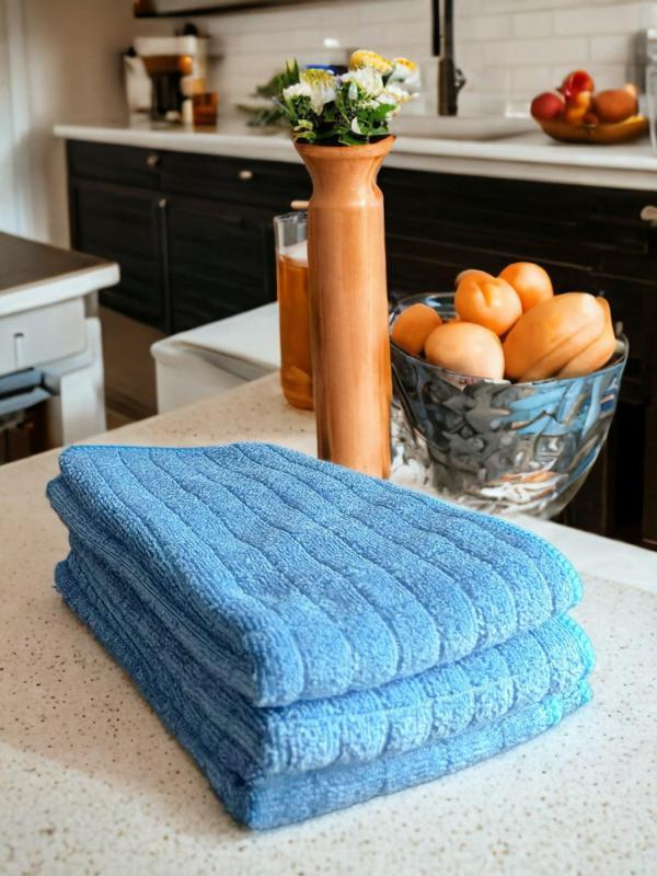 Technow Misclean Mikrofiber Mutfak Temizlik Bezi 40*40 cm Mavi (3 Adet) - Image 1