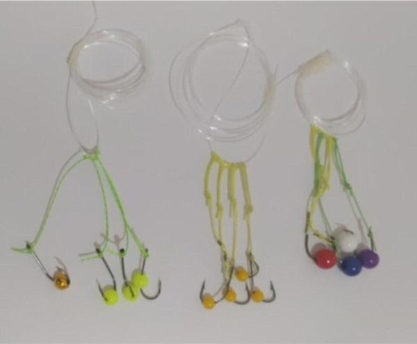 Aldos sport fishing Hazır Sazan Takımı, 4 Iğne Boncuklu Idamlık (5 AD) - Image 1