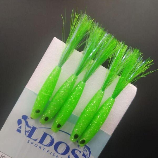 Aldos sport fishing Silikonlu Çapari, (3 Adet) Çinekop, Palamut Çaparisi, Yeşil - Image 1