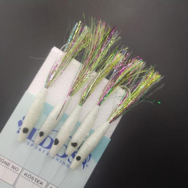 Aldos sport fishing Silikonlu Çapari (3 Adet) Çinekop, Palamut Çaparisi, Şeffaf Karışık Yeşil - Image 1
