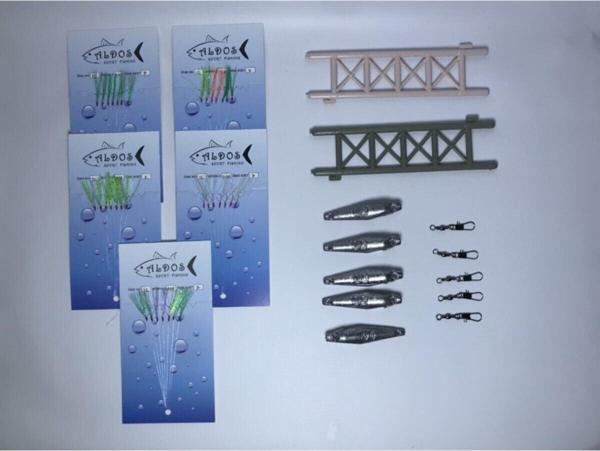Aldos sport fishing Çapari Istavrit Çapari Seti 12 No Iğneli Kurşunlu Fırdöndülü 20 Parça - Image 1
