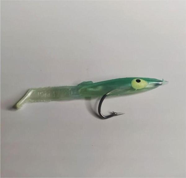 Aldos sport fishing Raglou Tarzı Iğneli Silikon Yem 5,5 Cm Yeşil (2 AD) - Image 1