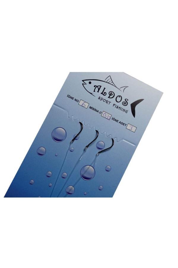 Aldos sport fishing Mırmır, Mercan, Ispari Üçlü Dip Iğne Takımı 6 No (3 AD) - Image 1