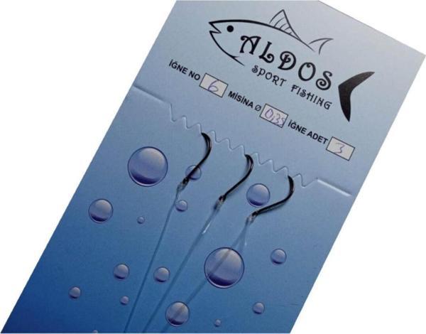 Aldos sport fishing Mırmır, Mercan, Ispari Üçlü Dip Iğne Takımı 6 No (3 AD) - Image 1