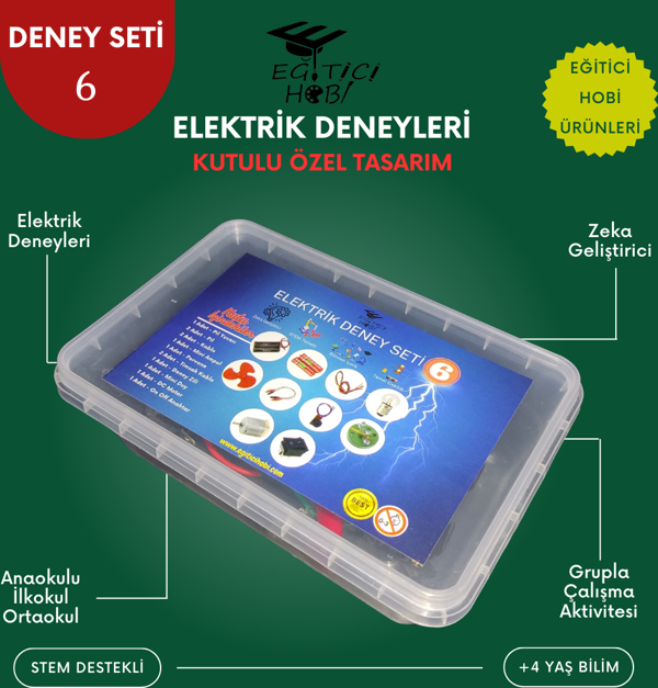 Eğitici Hobi Kutulu, Elektrik Deney Seti - 6 Eğitici Hobi Bilim Seti - Image 1