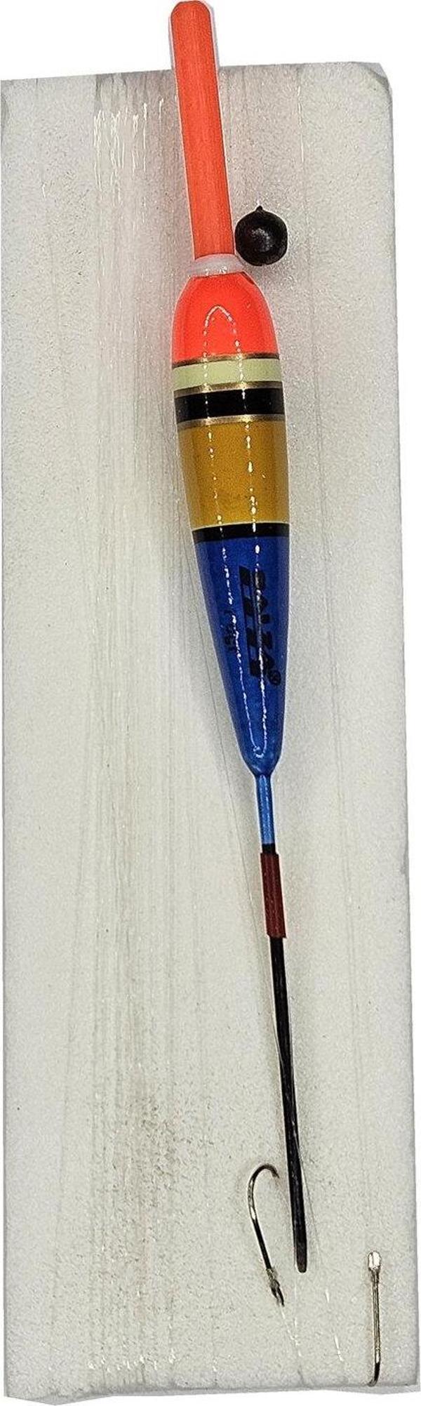 Aldos sport fishing Özel Üretim Hassas Şamandıralı Mod.251 (1 Gr) 2 Iğneli Kefal Sokar Melanur Takımı - 6 Mt Misinalı - Image 1
