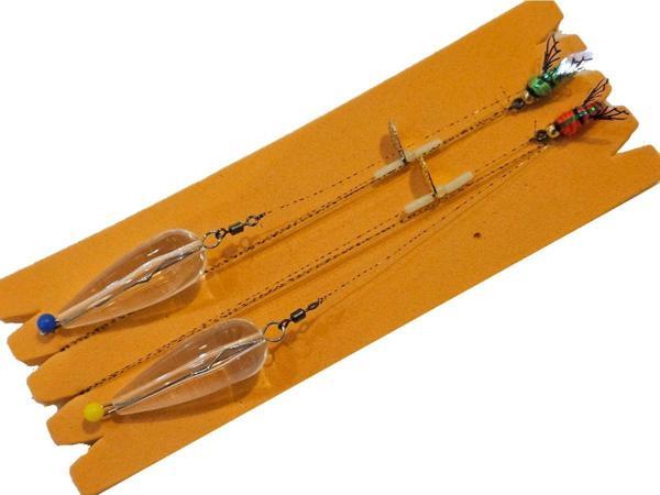 Aldos sport fishing Kefal Alabalık Fly Sinek 2 iğneli Buldo Takım, Şamandıralı At Çek Takım 3,2 gr - Image 1