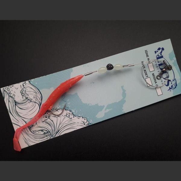 Aldos sport fishing Levrek Lüfer Avcısı (3 ADET) Çelik Telli Silikon Balık 8,5 Cm Pembe - Image 1