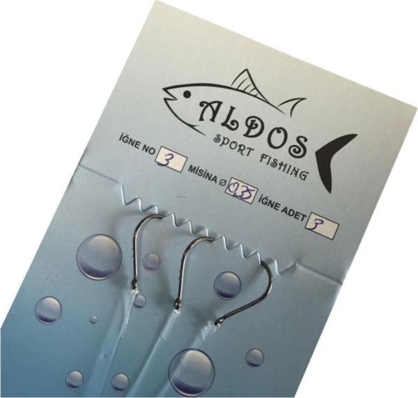 Aldos sport fishing Mırmır, Mercan, Ispari Üçlü Dip Iğne Takımı 3 No (3 AD) - Image 1