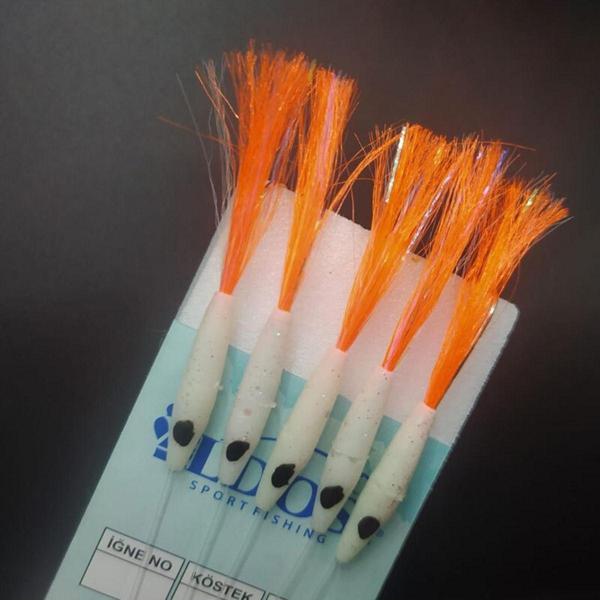 Aldos sport fishing Silikonlu Çapari (3 Adet) Çinekop, Palamut Çaparisi, Şeffaf Turuncu - Image 1