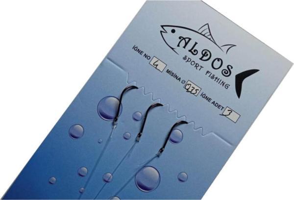 Aldos sport fishing Mırmır, Mercan, Ispari Üçlü Dip Iğne Takımı 4 No (3 AD) - Image 1