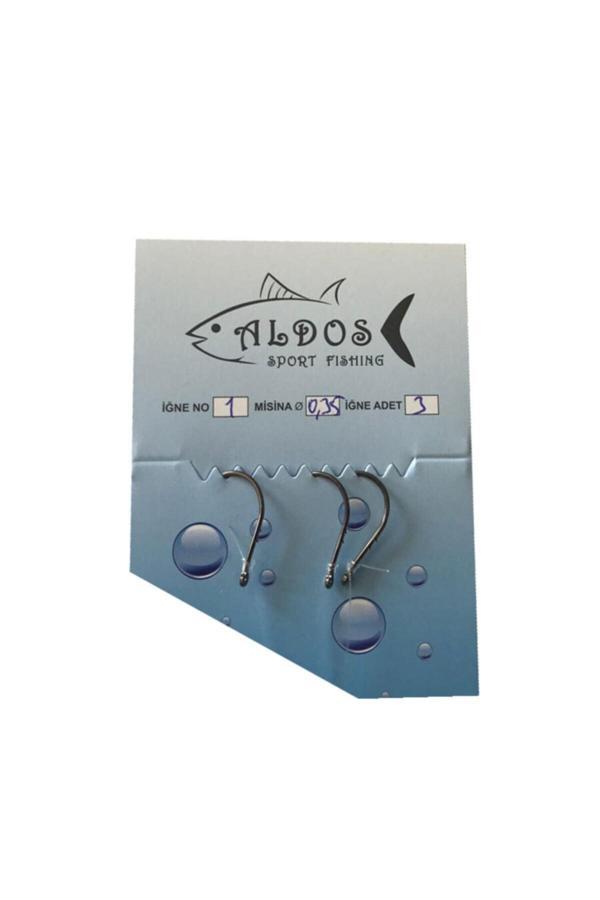 Aldos sport fishing Mırmır, Mercan, Ispari Üçlü Dip Iğne Takımı 1 No (3 AD) - Image 1