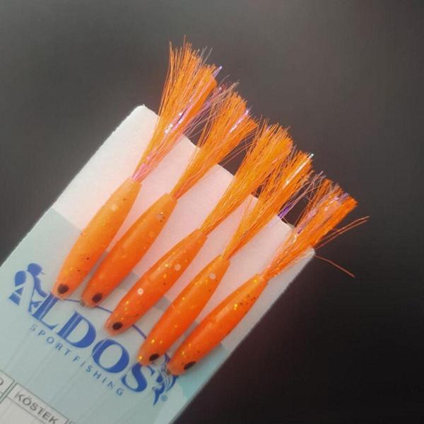 Aldos sport fishing Silikonlu Çapari, Çinekop, Palamut Çaparisi, Turuncu (3 Ad) - Image 1