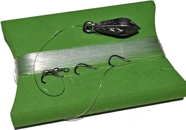 Aldos sport fishing Dip Beden Oltası 3 iğneli Fırdöndülü Kurşunlu Mantara sarılı 6 no iğneli - Image 1